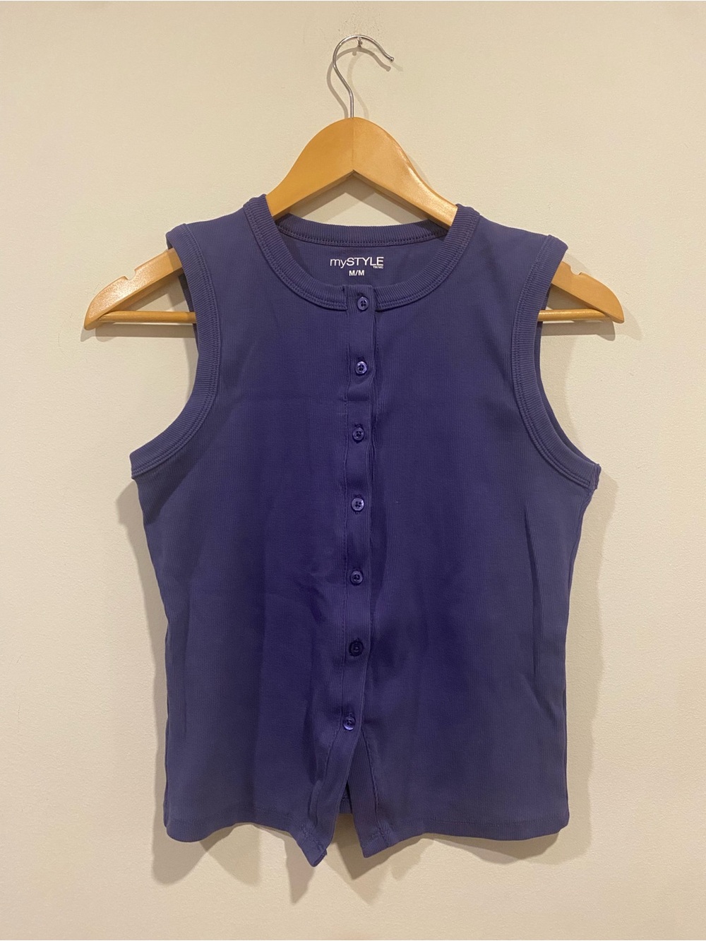 mySTYLE Button up tank sleeveless top